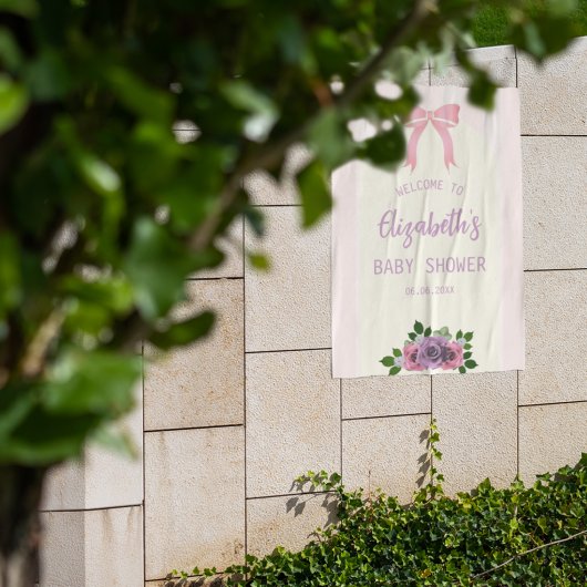 Poster Baby Shower aux Roses Roses de Jardin