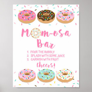 Poster Baby shower bar Maman-osa Mimosa Signal beignets r