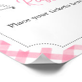 Poster Baby shower BBQ Burger Rose Barbecue Raffin (Coin)