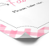 Poster Baby shower BBQ Burger Rose Faveurs (Coin)