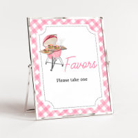 Baby shower BBQ Burger Rose Faveurs