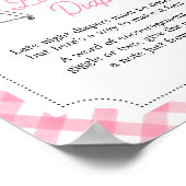 Poster Baby shower BBQ Burger Rose Late Night Diapés (Coin)