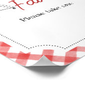 Poster Baby shower BBQ Burger Rouge Faveurs (Coin)