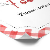 Poster Baby shower BBQ Red Burger (Coin)