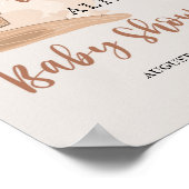 Poster Baby shower Bearly Wait Bienvenue (Coin)