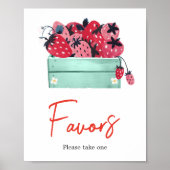 Poster Baby shower Berry Sweet Faveurs (Devant)