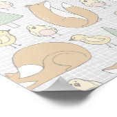 Poster Baby shower Bienvenue avec les Créatures des Bois (Coin)