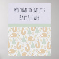 Baby shower Bienvenue avec les Créatures des Bois