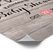 Poster Baby shower Bienvenue Floral String Lights Barne B (Coin)