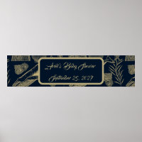 Baby shower bleu baleine marine vintage