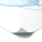 Poster Baby shower Bleu Ballons Boy Panneau de bienvenue (Coin)