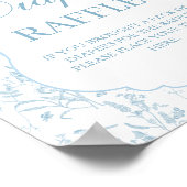 Poster Baby shower Bleu Bow Boy Panneau de couche (Coin)