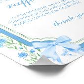 Poster Baby shower Bleu Boy Déchets (Coin)