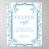 Poster Baby shower Bleu Boy Déchets (Devant)