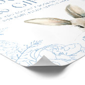 Poster Baby shower Bleu Lapin Déchets Raffin (Coin)