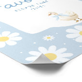 Poster Baby shower bleu Silly Goose Symbole préféré (Coin)