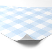 Poster Baby shower Bleu Teddy Bear Boulon Bow Bienvenue (Coin)