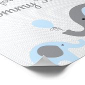 Poster Baby shower Blue Elephant Conseils pour maman SIGN (Coin)