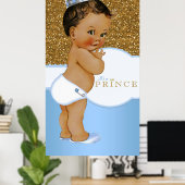 Poster Baby shower Blue et Gold Prince (Bureau à domicile)