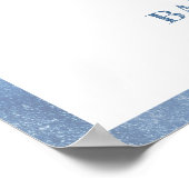 Poster Baby shower Blue Jean Baby Denim Bienvenue (Coin)