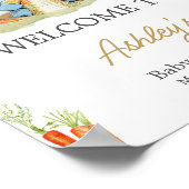 Poster Baby shower Blue Peter Rabbit Bienvenue (Coin)