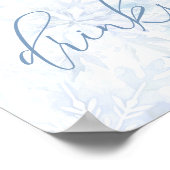 Poster Baby Shower Blue Snowflake Drinks (Coin)
