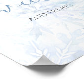 Poster Baby Shower Blue Snowflake Sweets and Treats  (Coin)