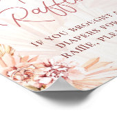 Poster Baby shower Boho de chaudière de Bohème saupoudrer (Coin)