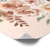 Poster Baby shower Boho Fall in Love Bienvenue (Coin)