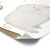 Poster Baby shower Boho Safari Aquarelle Bienvenue (Coin)