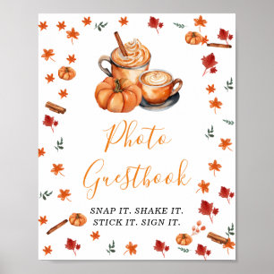 Poster Baby shower Brasserie Citrouille épice Photo Livre