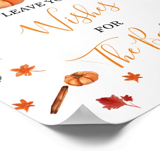 Poster Baby Shower Brewing Pumpkin Spice Laissez Votre Vœ (Coin)