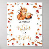 Poster Baby Shower Brewing Pumpkin Spice Laissez Votre Vœ (Devant)