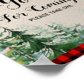 Poster Baby Shower Bûcheron Merci d'être venu (Coin)