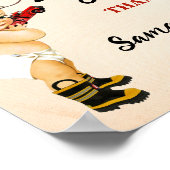 Poster Baby shower Cadeaux Petit Pompier (Coin)