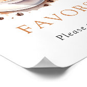 Poster Baby shower Café Faveurs Papier de la Partie Panne (Coin)