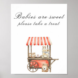Poster Baby shower café - Les bébés sont mignons
