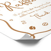 Poster Baby Shower Café Tirage au sort des Couches (Coin)