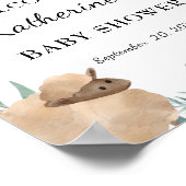 Poster Baby shower Campagnard Sur La Ferme Bienvenue (Coin)