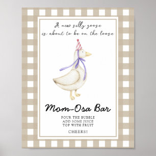 Poster baby shower canard de barbarie - bar Momosa