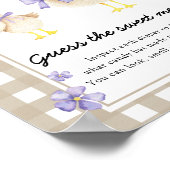 Poster Baby shower canard - Devinez le doux désordre (Coin)