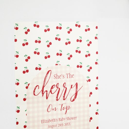 Poster Baby Shower Cerises