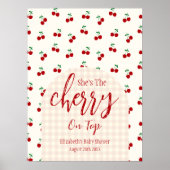 Poster Baby Shower Cerises (Devant)