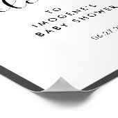 Poster Baby shower chic élégant Accueil (Coin)