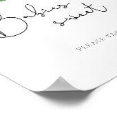 Poster Baby shower citron Les bébés sont doux (Coin)