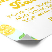 Poster Baby shower citron Momosa Bar (Coin)