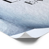 Poster Baby shower Citrouille bleu Bienvenue (Coin)