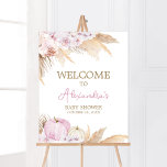 Poster Baby shower Citrouille Boho rose Bienvenue<br><div class="desc">Faites de votre événement spécial avec ce petit Baby shower Citrouille avec notre jolie et jolie Affiche de bienvenue imprimable avec le thème adorable Girl Boho. Téléchargez,  personnalisez et créez des souvenirs durables avec cette touche parfaite pour votre fête joyeuse ! BS512</div>