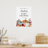 Poster Baby shower Citrouille d'automne Welcome Foam Boar (Cuisine)
