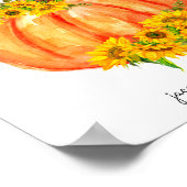 Poster Baby shower citrouille de carafe (Coin)